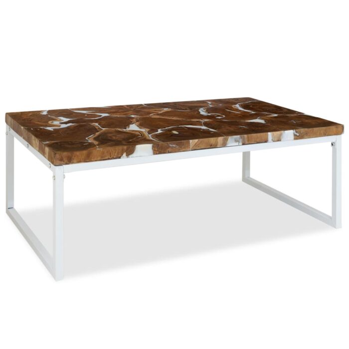 Table basse Teck Résine 110x60x40 cm – Image 3