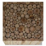Table basse Teck authentique 50x50x35 cm – Image 2