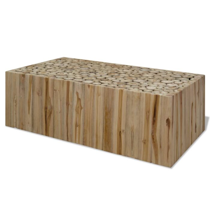 Table basse Teck véritable 90x50x30 cm – Image 1