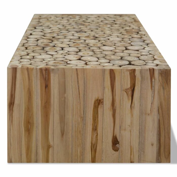 Table basse Teck véritable 90x50x30 cm – Image 3