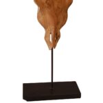 Sculpture de crâne de taureau teck 66x15x88 cm – Image 6