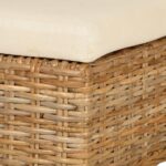 Chaises à manger lot de 4 rotin Kubu bois de manguier – Image 3