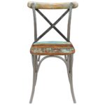 Chaises à manger lot de 4 bois de récupération solide – Image 7