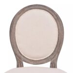 Chaises à manger lot de 6 crème tissu – Image 4