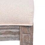 Chaises à manger lot de 6 crème tissu – Image 5