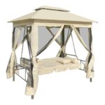 Belvédère convertible en balancelle Blanc crème