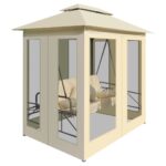 Belvédère convertible en balancelle Blanc crème – Image 2