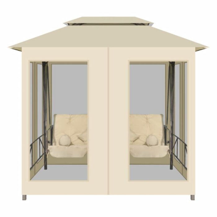 Belvédère convertible en balancelle Blanc crème – Image 3