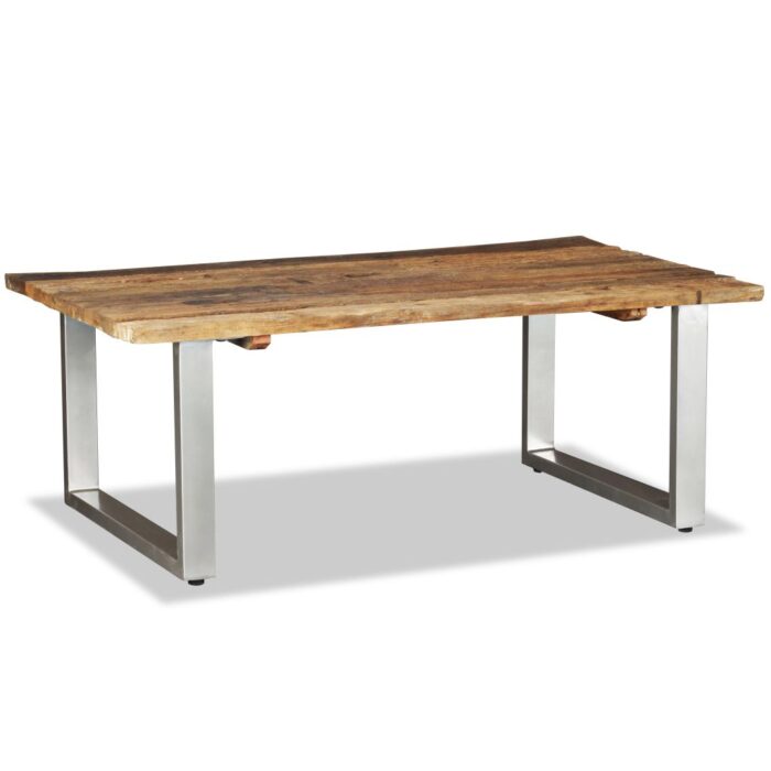 Table basse Bois de récupération massif 100x60x38 cm – Image 2