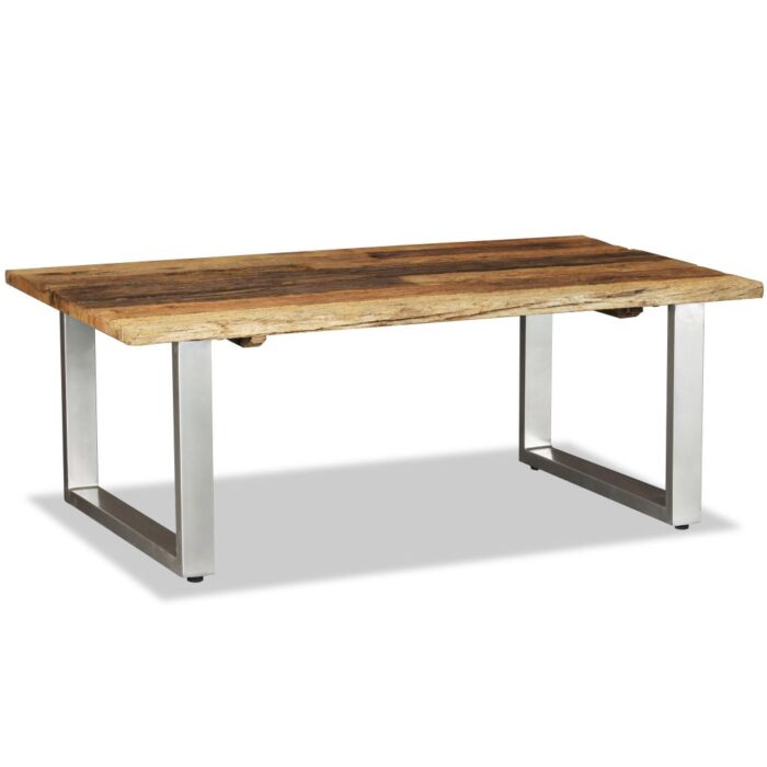 Table basse Bois de récupération massif 100x60x38 cm – Image 4