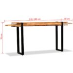 Table console Bois de récupération massif réglable – Image 10