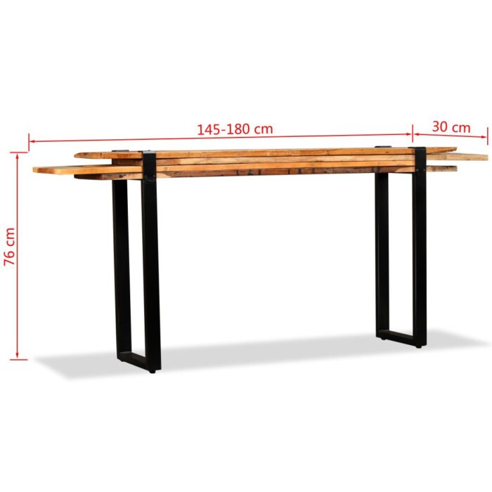 Table console Bois de récupération massif réglable – Image 10