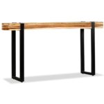 Table console Bois de récupération massif réglable – Image 2