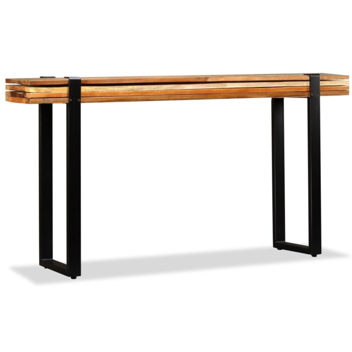 Table console Bois de récupération massif réglable – Image 3