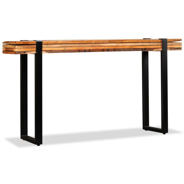 Table console Bois de récupération massif réglable – Image 4