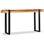 Table console Bois de récupération massif réglable – Image 5