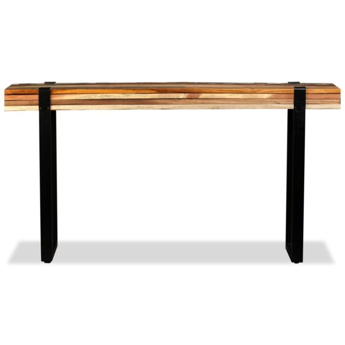 Table console Bois de récupération massif réglable – Image 6
