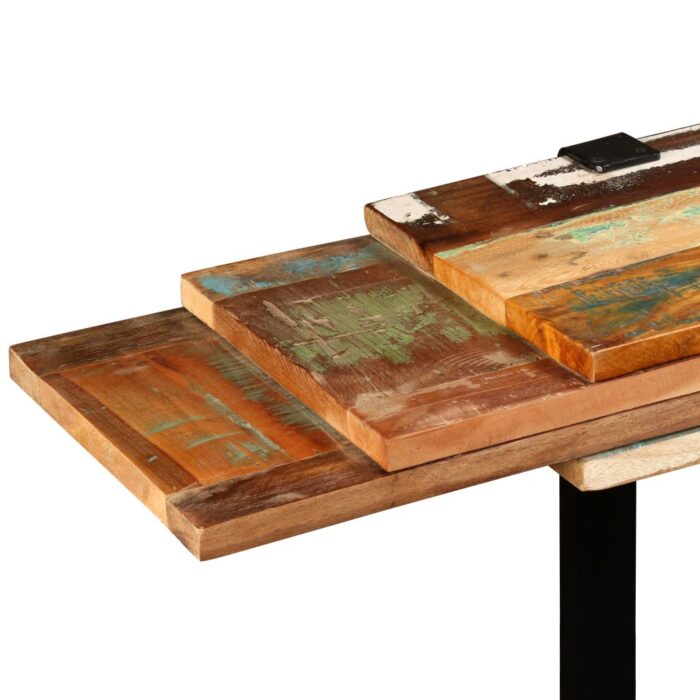 Table console Bois de récupération massif réglable – Image 7