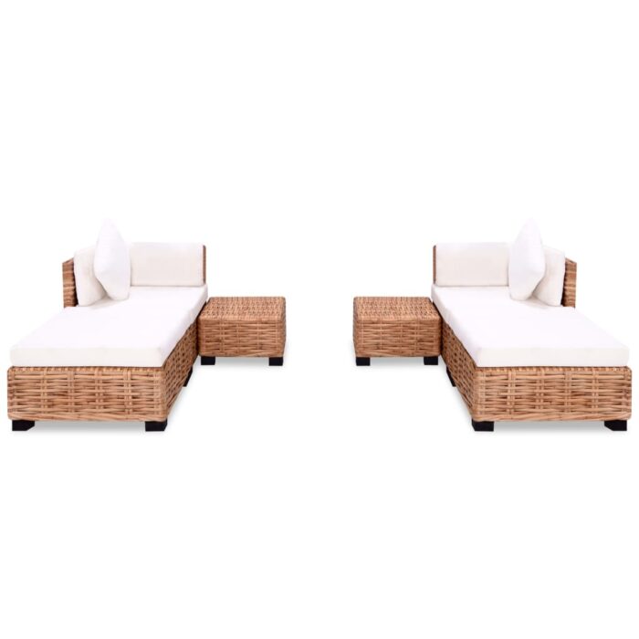 Ensemble de canapés 16 pcs Rotin naturel – Image 2
