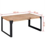 Mobilier de salon 3 pièces Bois d'acacia massif – Image 10
