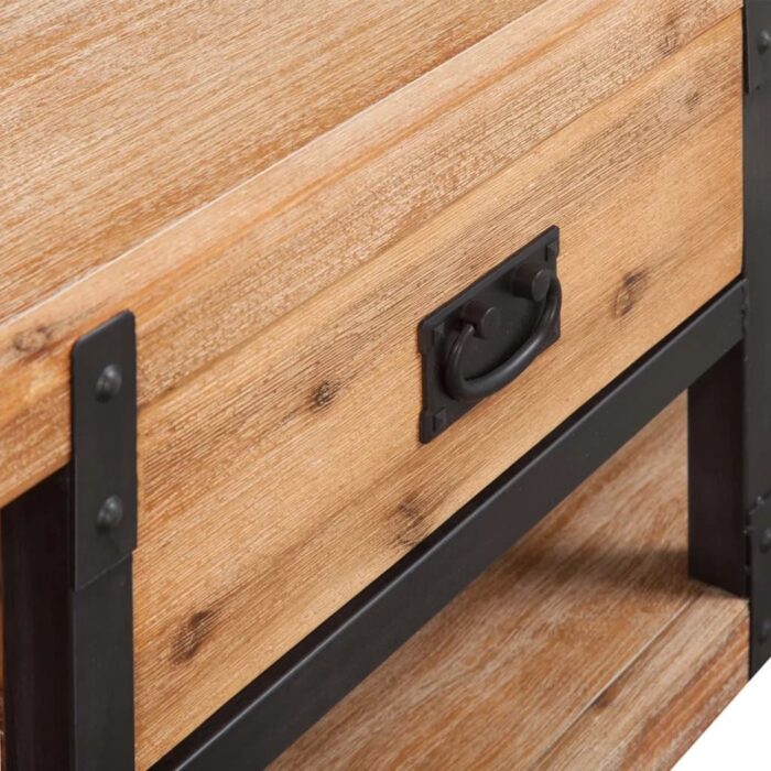 Mobilier de salon 3 pièces Bois d'acacia massif – Image 4