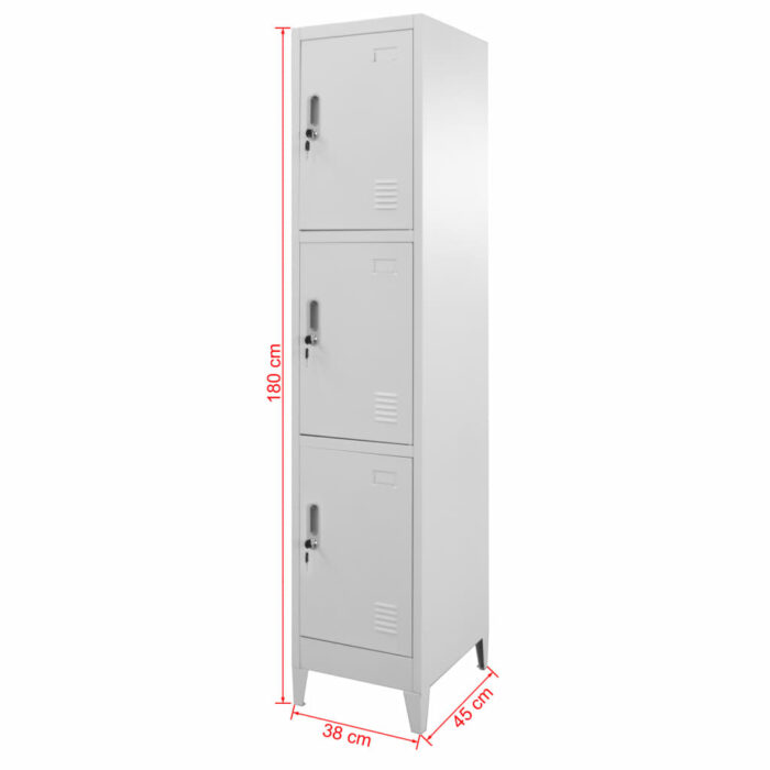 Armoire à casier avec 3 compartiments 38x45x180 cm – Image 7