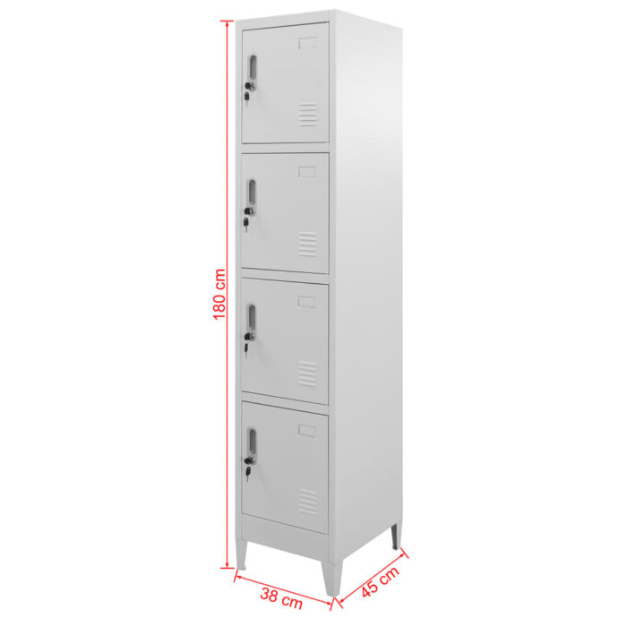 Armoire à casier avec 4 compartiments 38x45x180 cm – Image 6