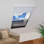 Moustiquaire plissée pour fenêtre et store Aluminium 80 x 120cm