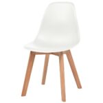 Chaises à manger lot de 6 Blanc Plastique – Image 2