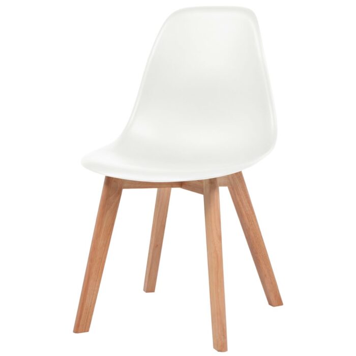 Chaises à manger lot de 6 Blanc Plastique – Image 2