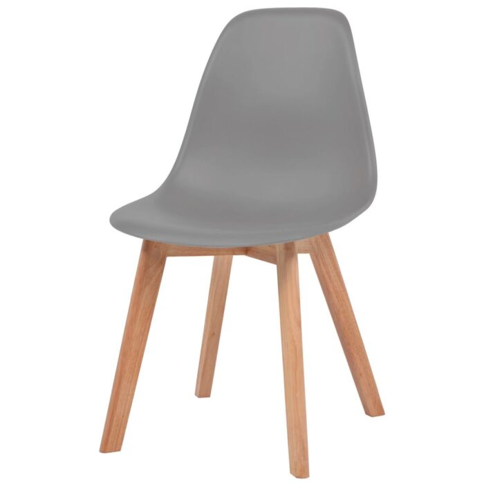 Chaises à manger lot de 4 Gris Plastique – Image 2
