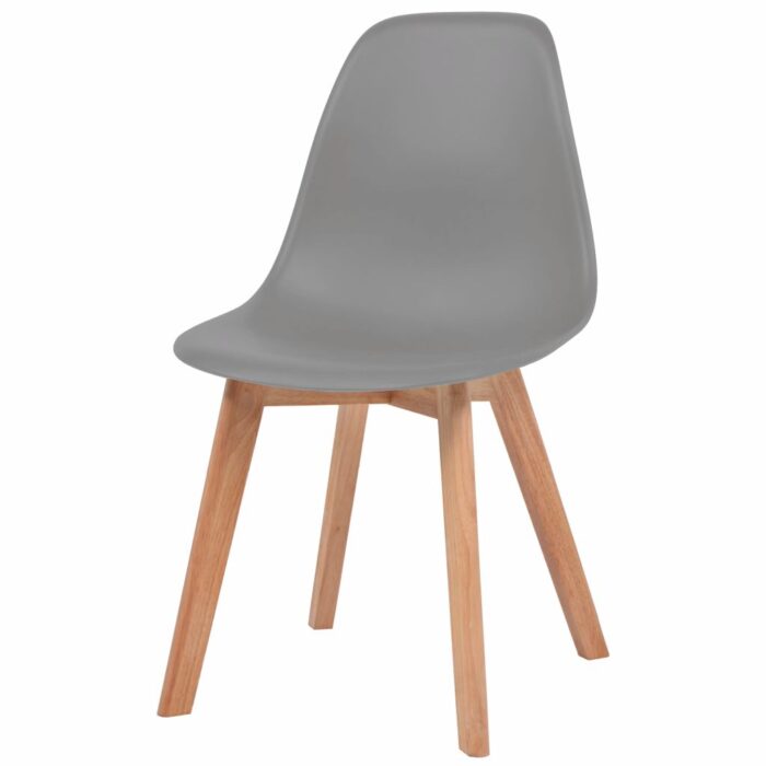 Chaises à manger lot de 6 Gris Plastique – Image 2
