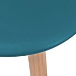 Chaises à manger lot de 4 Turquoise Plastique – Image 4