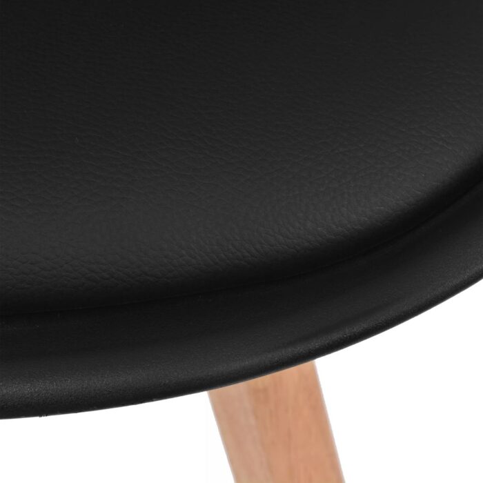 Chaises à manger lot de 4 Noir Plastique – Image 4
