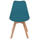Chaises à manger lot de 2 Turquoise Plastique – Image 2
