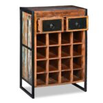 Casier à bouteilles 16 bouteilles Bois massif de récupération – Image 10