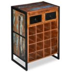 Casier à bouteilles 16 bouteilles Bois massif de récupération – Image 11