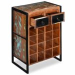 Casier à bouteilles 16 bouteilles Bois massif de récupération – Image 3