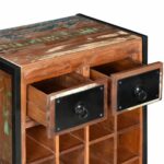 Casier à bouteilles 16 bouteilles Bois massif de récupération – Image 4