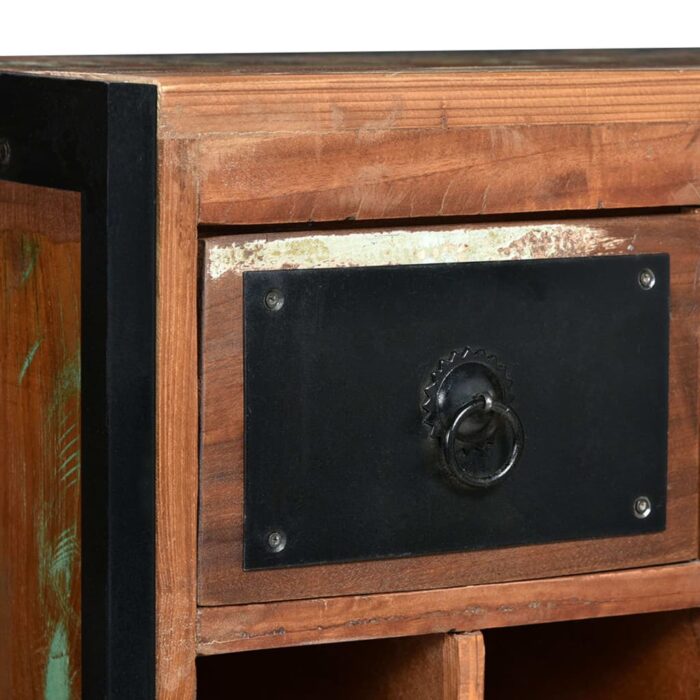 Casier à bouteilles 16 bouteilles Bois massif de récupération – Image 9