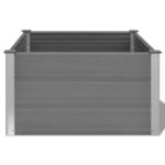 Lit surélevé de jardin WPC 100x100x54 cm Gris – Image 5