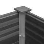 Lit surélevé de jardin WPC 100x100x54 cm Gris – Image 6