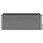 Lit surélevé de jardin WPC 150x50x54 cm Gris – Image 4