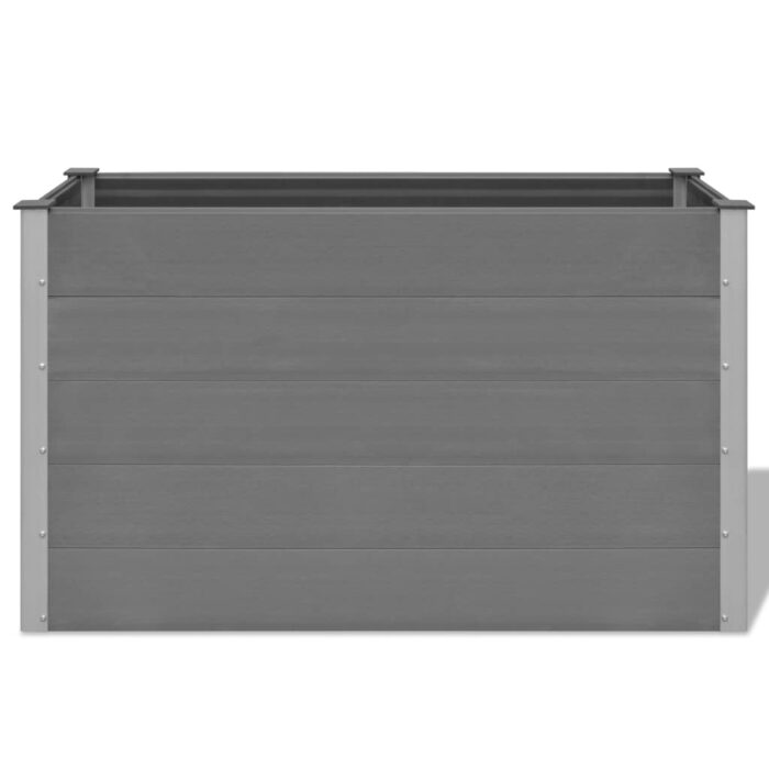 Lit surélevé de jardin WPC 150x50x91 cm Gris – Image 4