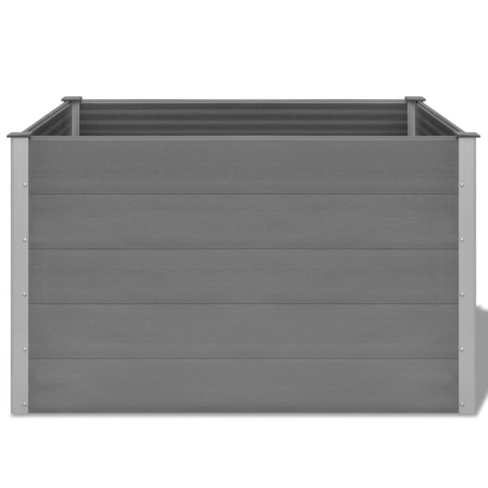 Lit surélevé de jardin WPC 150x100x91 cm Gris – Image 4