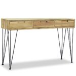Table console 120x35x76 cm Teck massif