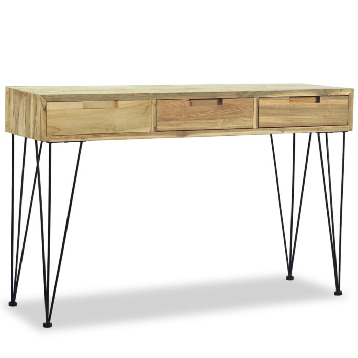 Table console 120x35x76 cm Teck massif – Image 1