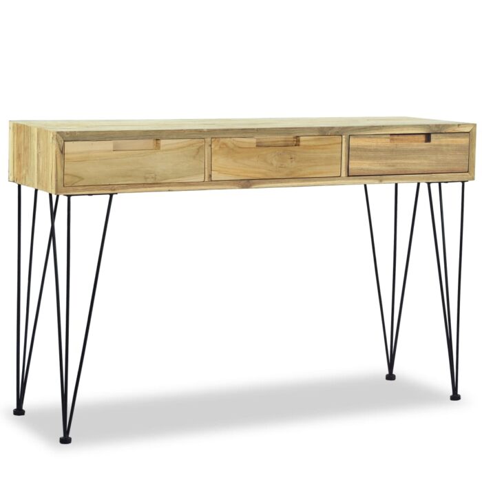 Table console 120x35x76 cm Teck massif – Image 2