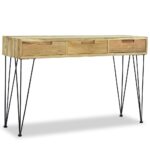 Table console 120x35x76 cm Teck massif – Image 3