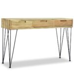 Table console 120x35x76 cm Teck massif – Image 4